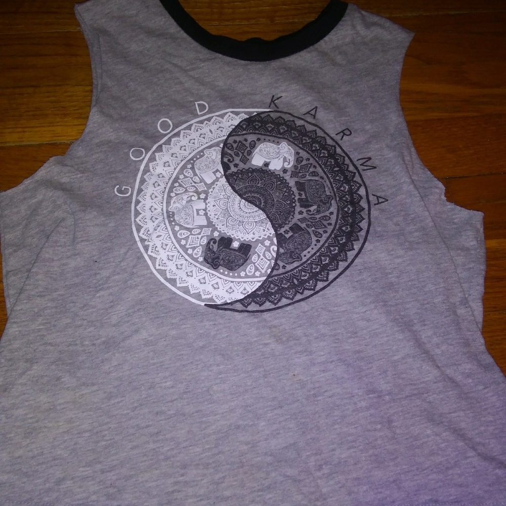 Good karma belly shirt.